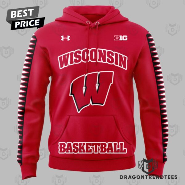 Wisconsin Badgers Basketball Logo Design Hoodie – Red