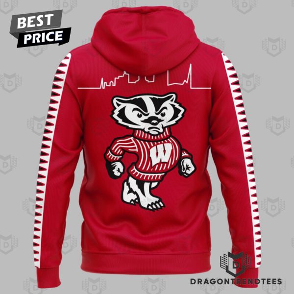 Wisconsin Badgers Basketball Logo Design Hoodie – Red