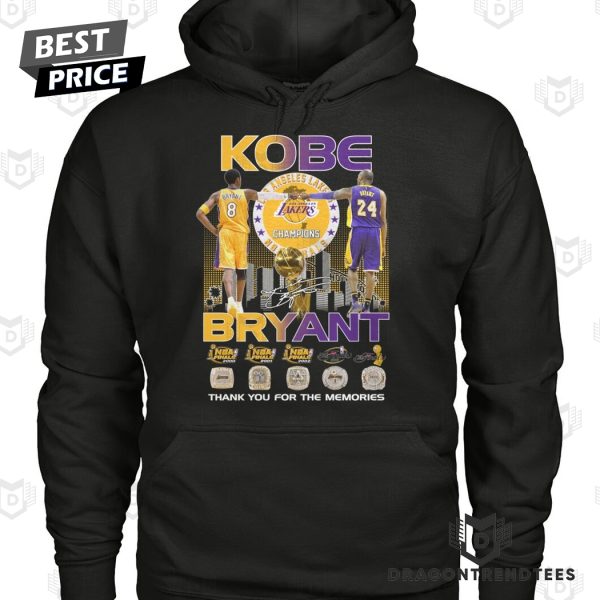 Los Angeles Lakers Kobe Bryant Champions Signature Thank You For The Memories Unisex T-Shirt