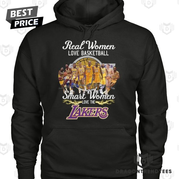 Real Women Love Basketball Smart Women Love The Los Angeles Lakers Signature Unisex T-Shirt