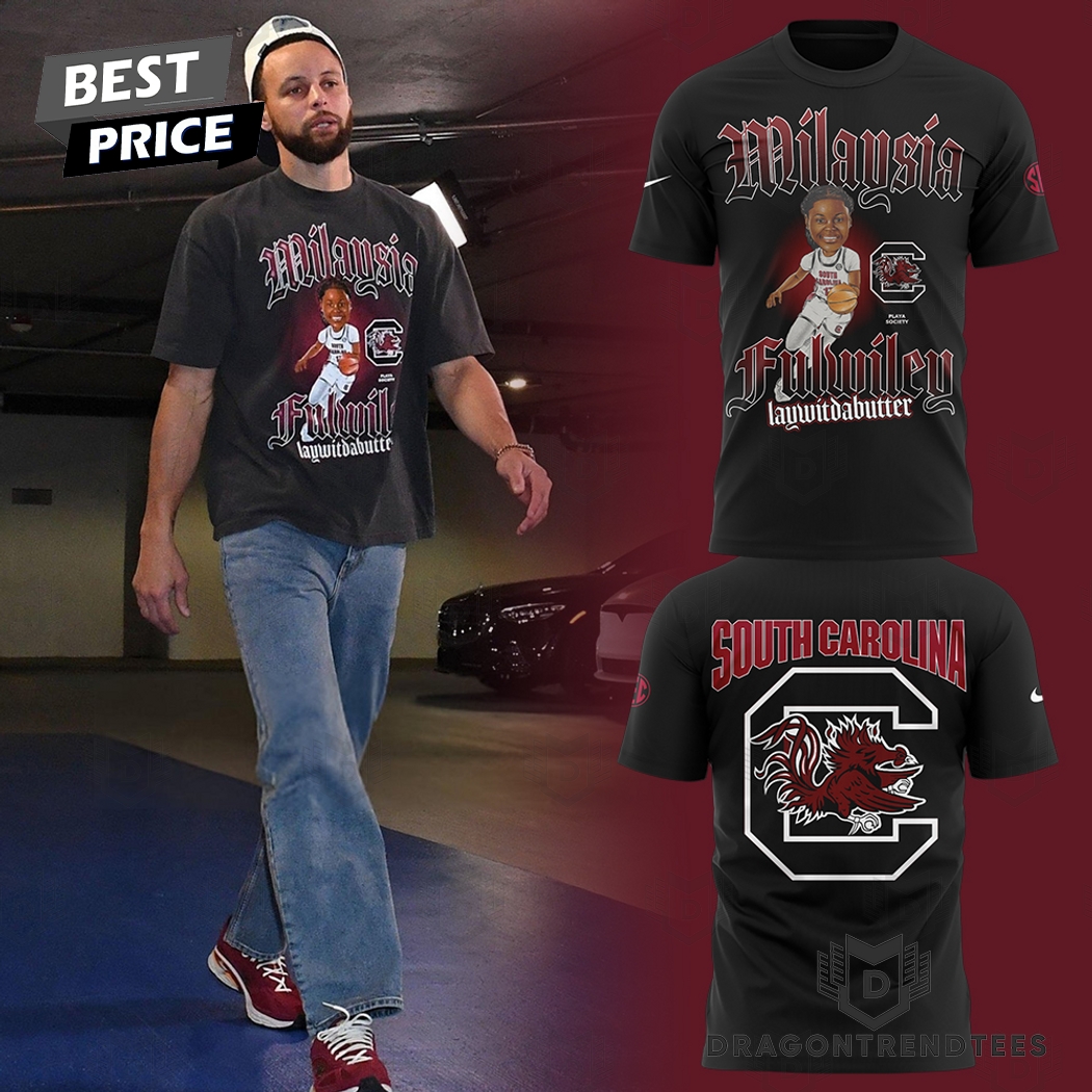 South Carolina Gamecocks MiLaysia Fulwiley 3D T-Shirt South Carolina Gamecocks MiLaysia Fulwiley 3D T-Shirt