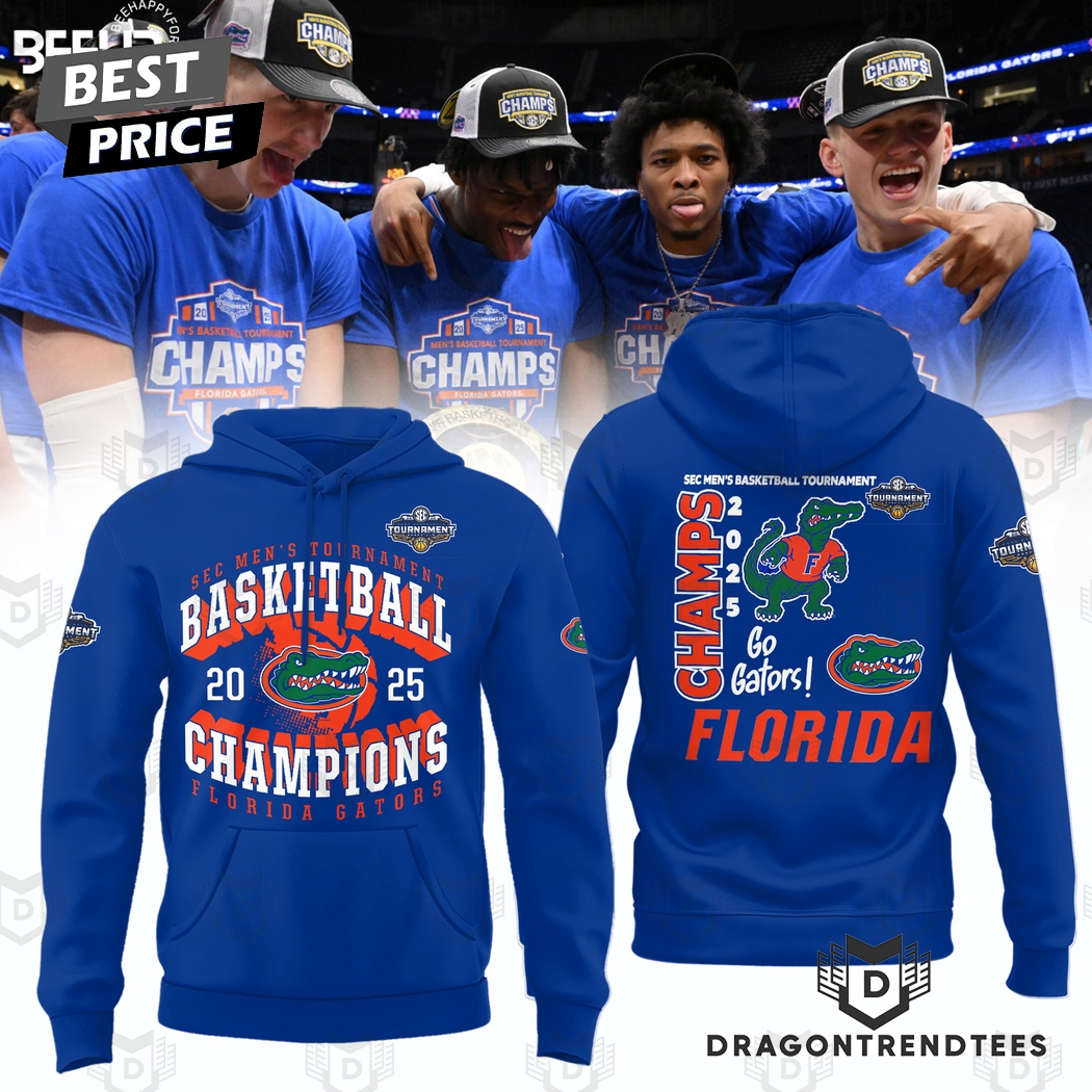 2025 SEC Mens Basketball Champions Florida Gators Go Gators Hoodie - Blue 2025 SEC Mens Basketball Champions Florida Gators Go Gators Hoodie - Blue