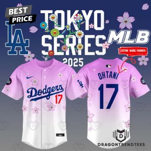 Personalized Los Angeles Dodgers Shohei Ohtani Tokyo Series 2025 Baseball Jersey – Pink