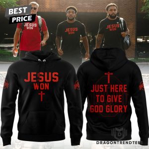 Ohio State Buckeyes JESUS WON Just Here To Give God Glory Special Hoodie