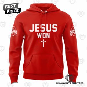Ohio State Buckeyes JESUS WON Just Here To Give God Glory Special Hoodie – Red
