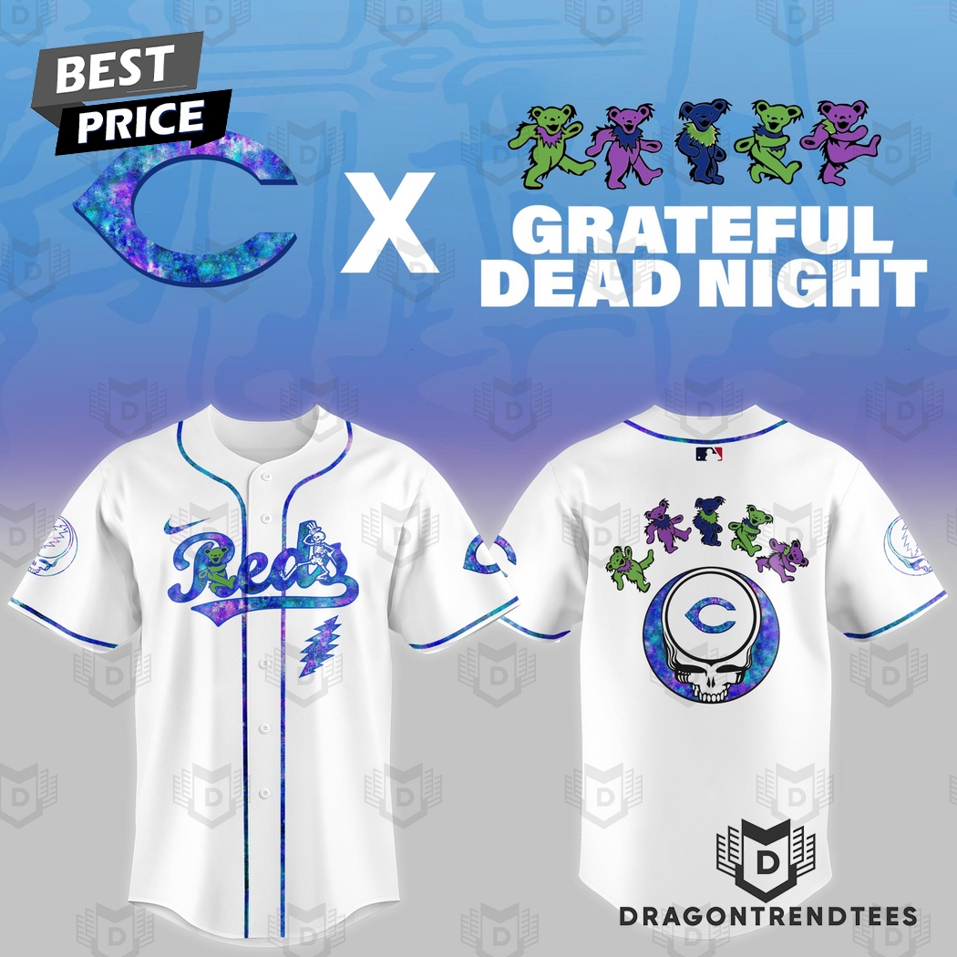 Cincinnati Reds 2025 Grateful Dead Baseball Jersey Cincinnati Reds 2025 Grateful Dead Baseball Jersey