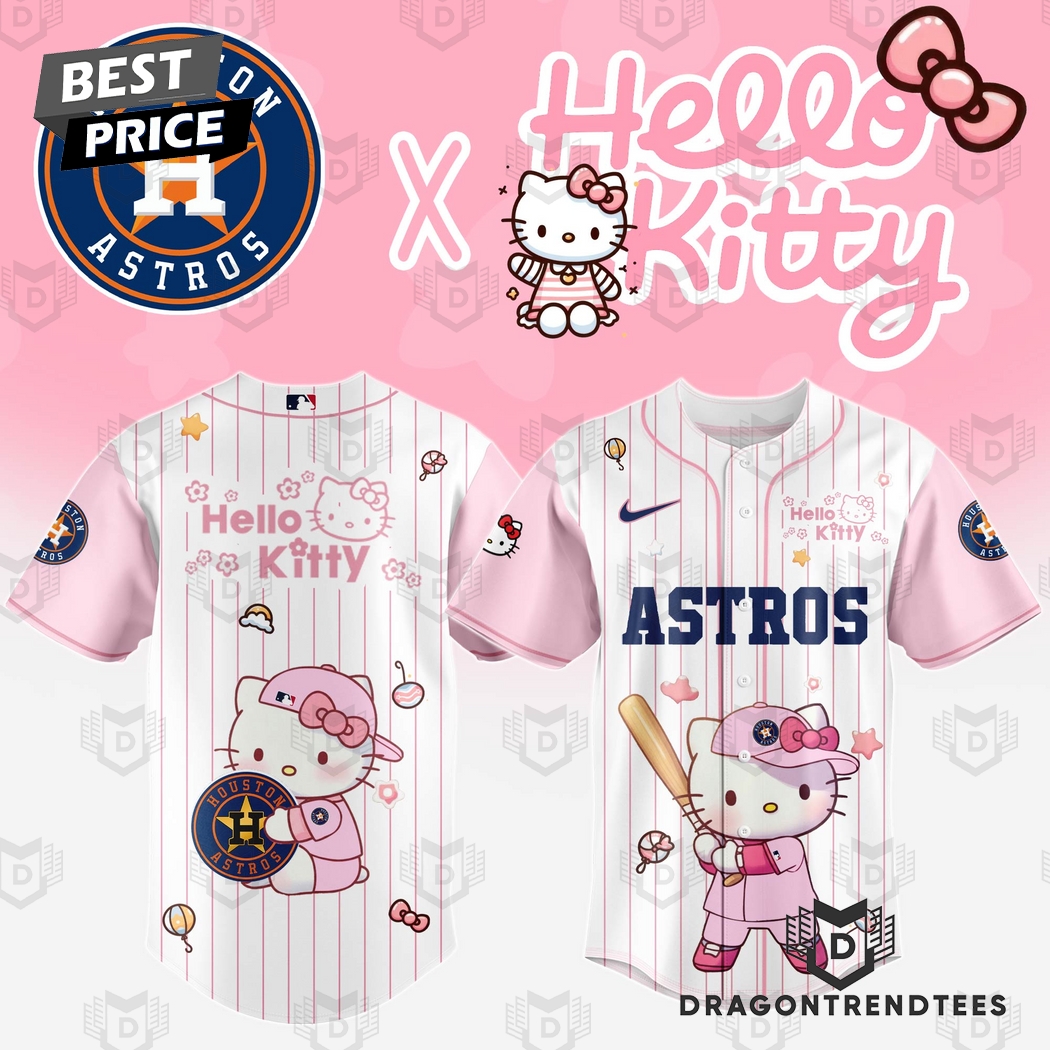 Houston Astros Kitty 2025 Baseball Jersey - Pink Houston Astros Kitty 2025 Baseball Jersey - Pink