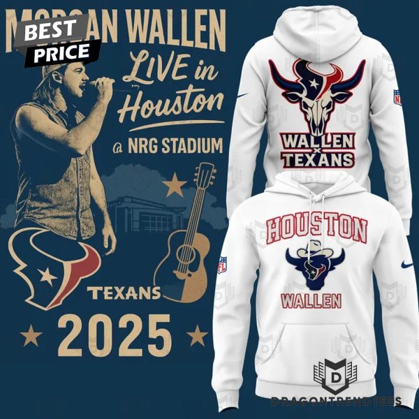 Houston Texans x Morgan Wallen Live In Houston NRG Stadium Hoodie – White