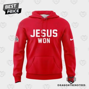 Ohio State Buckeyes Football 2025 JESUS WON He Is Risen Red Special Hoodie