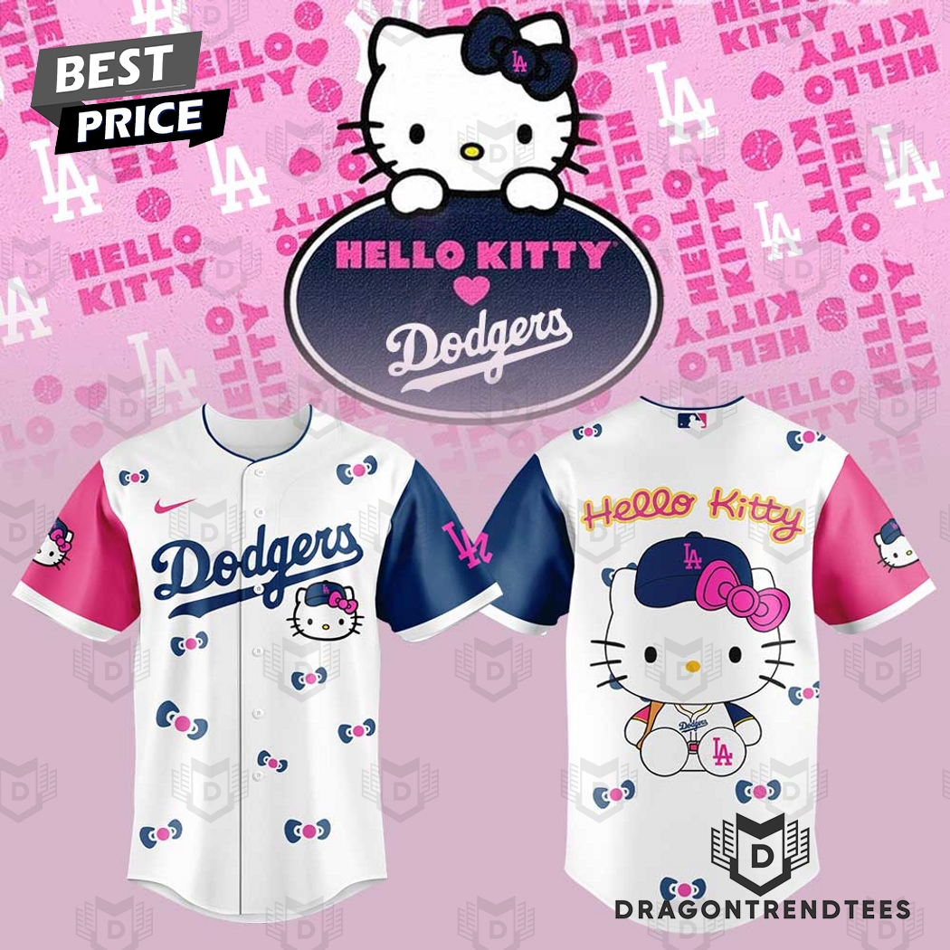 Los Angeles Dodgers Love Hello Kitty Baseball Jersey Los Angeles Dodgers Love Hello Kitty Baseball Jersey