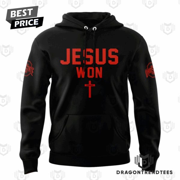 Ohio State Buckeyes JESUS WON Just Here To Give God Glory Special Hoodie