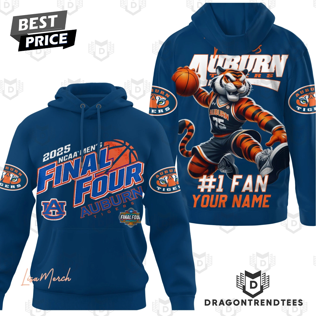 Personalized 2025 NCAA Men Final Four Auburn Tigers Hoodie Personalized 2025 NCAA Men Final Four Auburn Tigers Hoodie