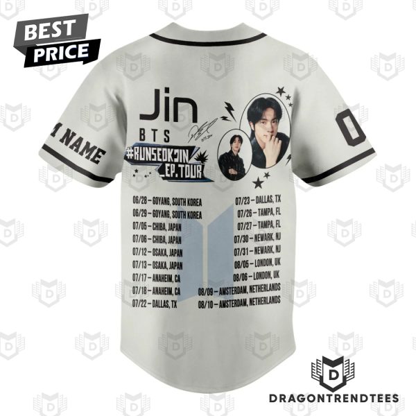 Personalized BTS Jin Run Seokjin Ep Tour Signature Baseball Jersey