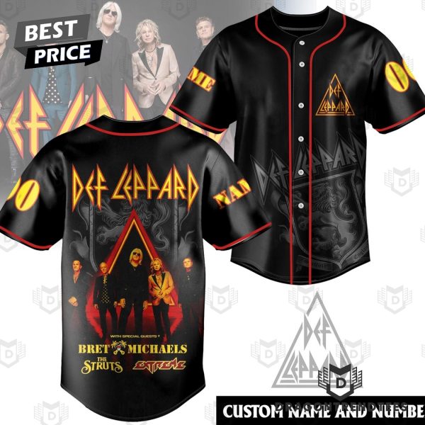 Personalized Def Leppard With Bret Michaels Baseball Jersey