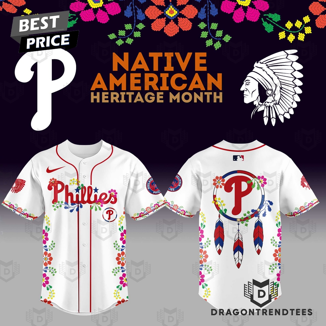 Philadelphia Phillies Native American Heritage Month Baseball Jersey Philadelphia Phillies Native American Heritage Month Baseball Jersey