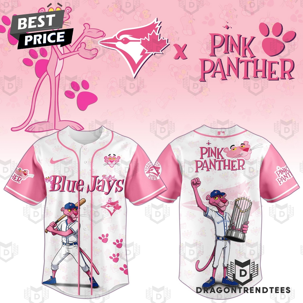 Toronto Blue Jays Pink Panther Baseball Jersey - Pink Toronto Blue Jays Pink Panther Baseball Jersey - Pink