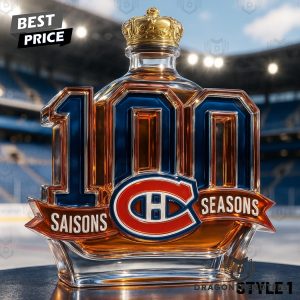 Montreal Canadiens 100 Seasons 2025 Whiskey Bottle
