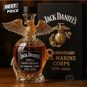Jack Daniel 250th Anniversary US Marine Corps Whiskey Bottle