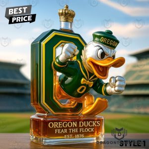 Oregon Ducks Fear The Flock 2025 Whiskey Bottle