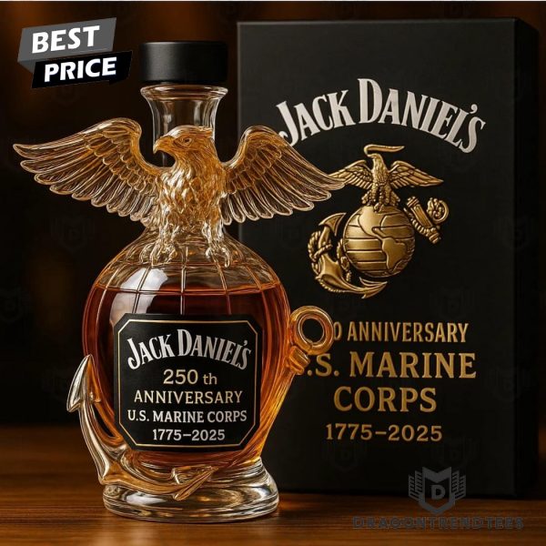Jack Daniel 250th Anniversary US Marine Corps Whiskey Bottle