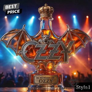In Memory Of Ozzy Osbourne 2025 Whiskey Bottle
