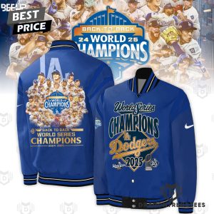 2024-2025 World Series Champions Los Angeles Dodgers Back To Back Baseball Jacket