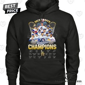 Los Angeles Dodgers Back To Back World Series Champion 2025 Signature Unisex T-Shirt