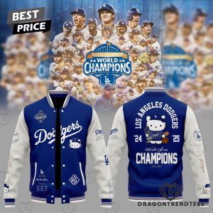 Los Angeles Dodgers x Kitty 2025 World Series Champions Baseball Jacket