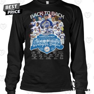 Los Angeles Dodgers Back To Back 2025 World Series Champion Signature Unisex T-Shirt