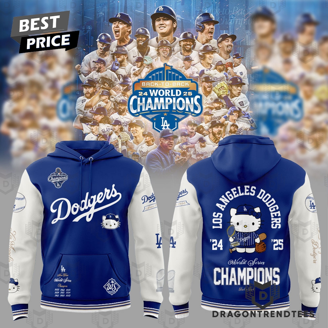 Los Angeles Dodgers x Kitty 2025 World Series Champions Hoodie Los Angeles Dodgers x Kitty 2025 World Series Champions Hoodie