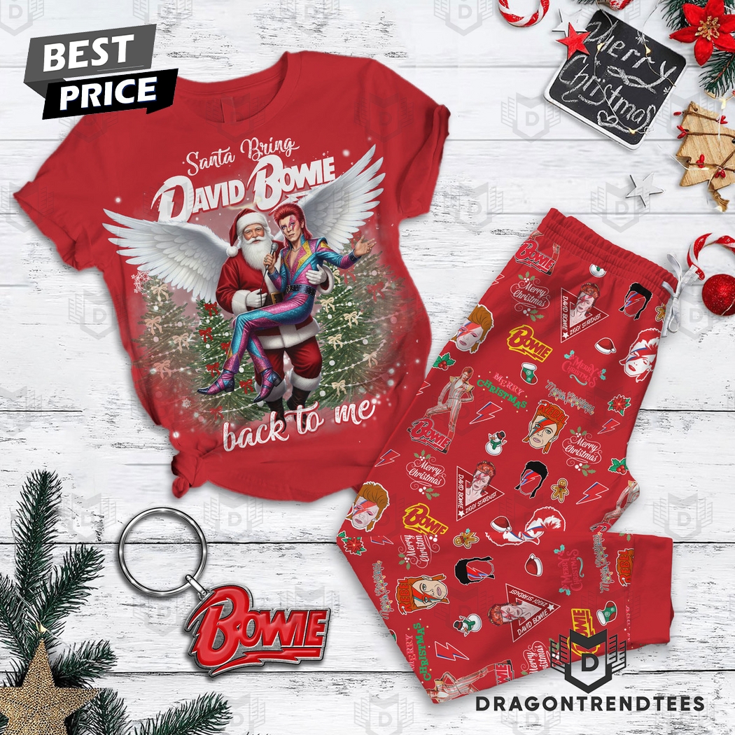 Santa Bring David Bowie Back To Me Pajamas Set Santa Bring David Bowie Back To Me Pajamas Set