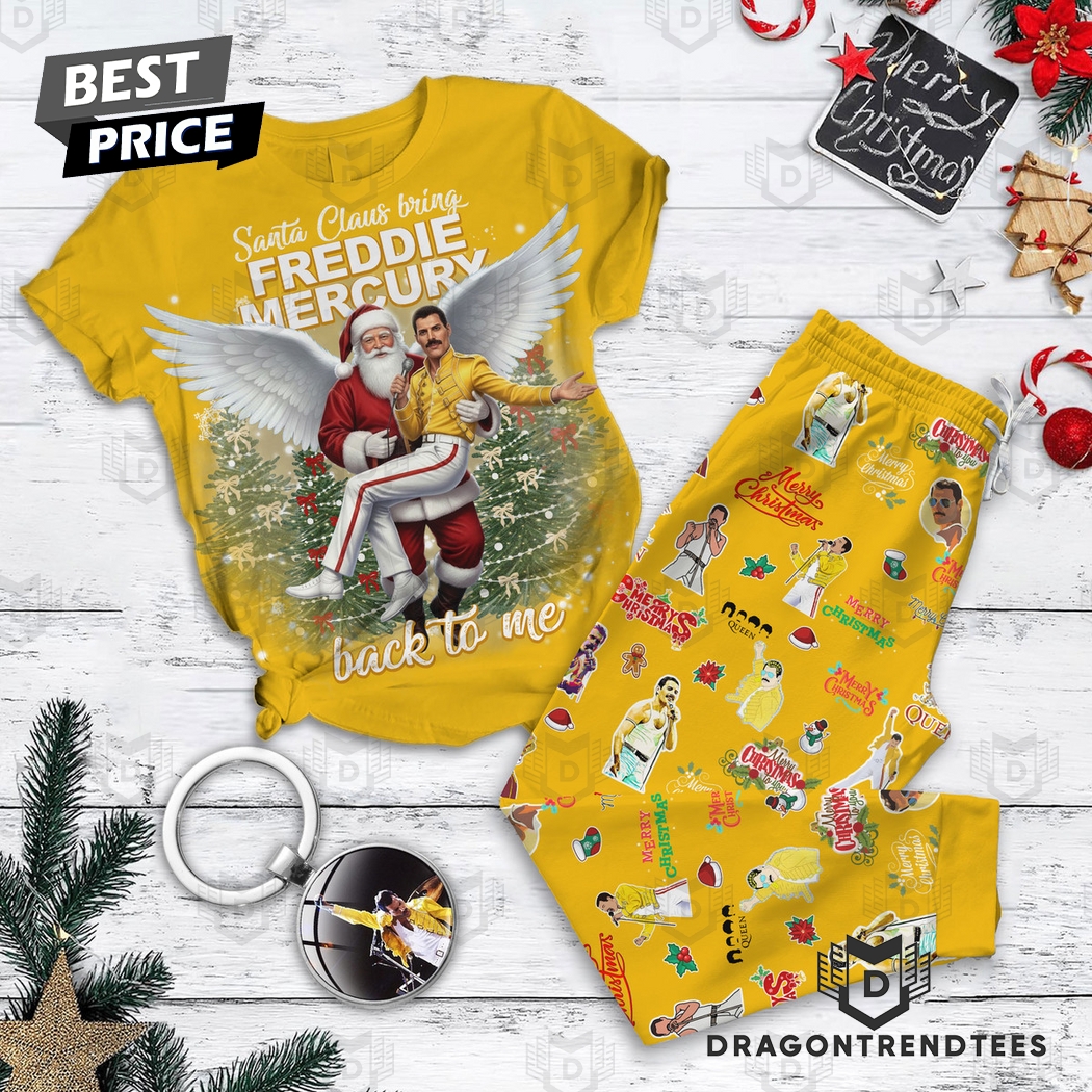 Santa Claus Bring Back To Me Freddie Mercury Pajamas Set Santa Claus Bring Back To Me Freddie Mercury Pajamas Set