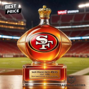 San Francisco 49ers 79th Anniversary Whiskey Bottle