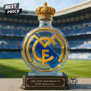 Real Madrid 123rd Anniversary Whiskey Bottle