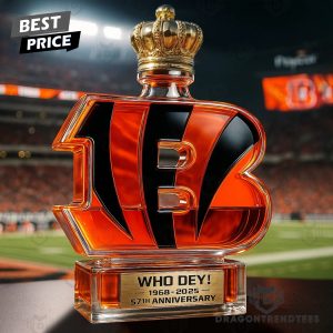 Cincinnati Bengals Who Dey 57Th Anniversary Whiskey Bottle