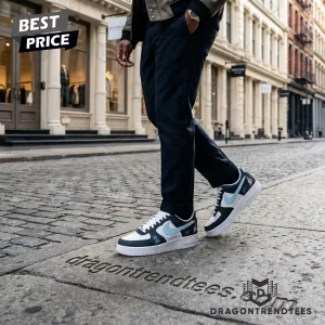 OVO The Iceman AO Signature Custom Nike Air Force 1 Blue Black White Sneakers