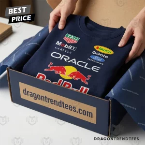 Oracle Red Bull Racing F1 Team Navy Blue Sponsor Logos Fan Crewneck Sweatshirt