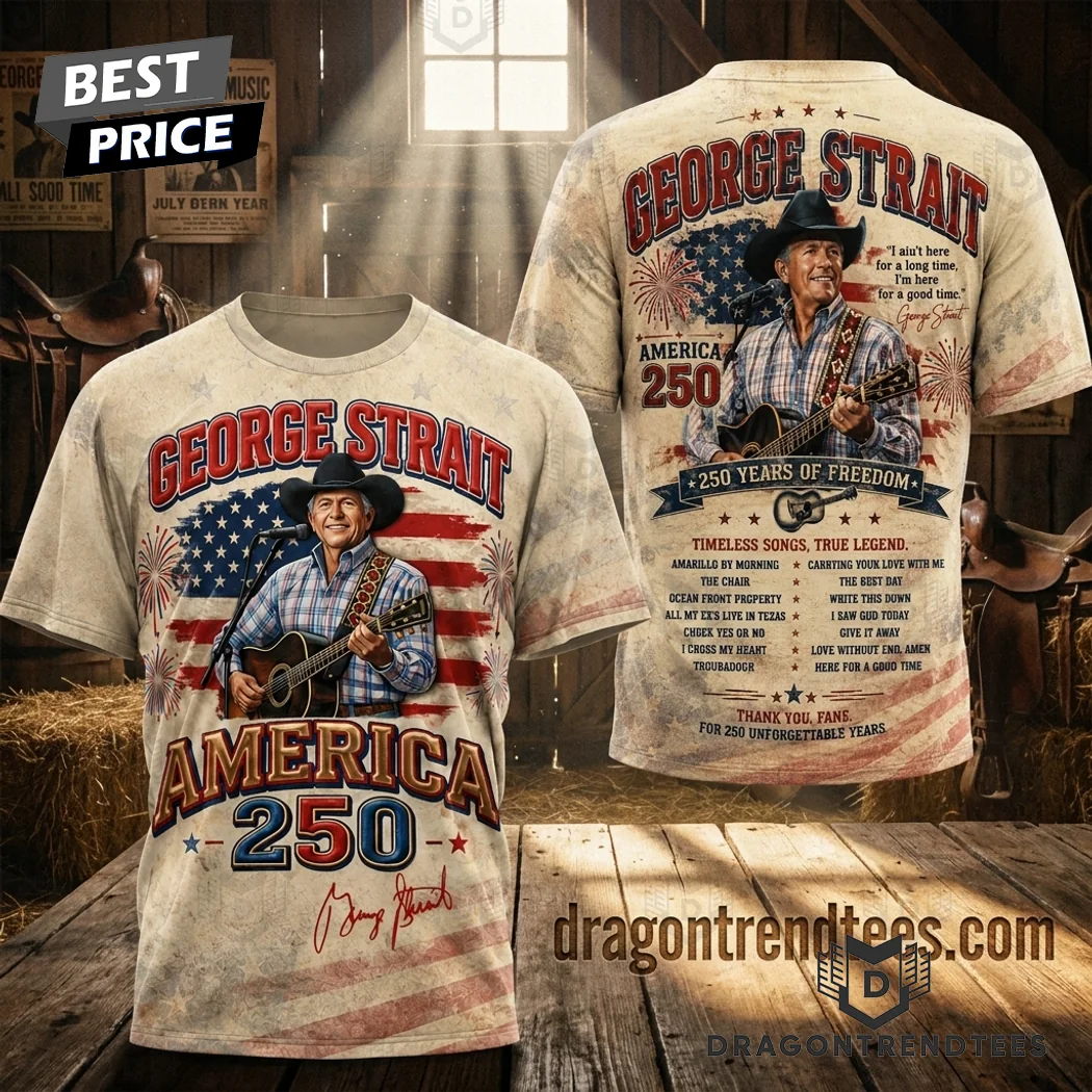 George Strait America 250 Patriotic Country Music Legend Vintage USA Flag 3D All Over Print T-Shirt George Strait America 250 Patriotic Country Music Legend Vintage USA Flag 3D All Over Print T-Shirt