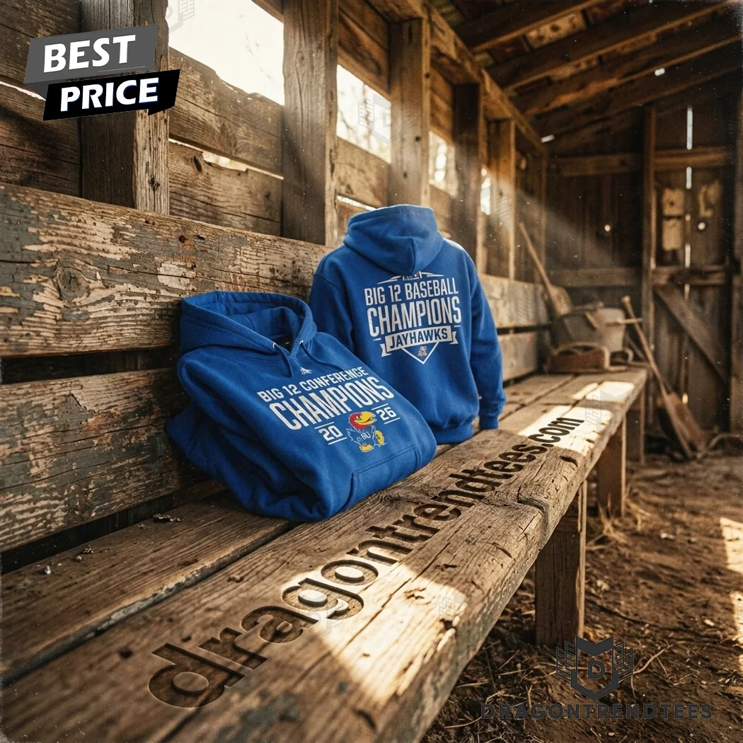 Kansas Jayhawks 2026 Big 12 Baseball Champions Limited Edition Hoodie Kansas Jayhawks 2026 Big 12 Baseball Champions Limited Edition Hoodie