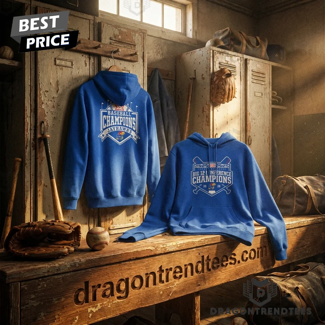 Kansas Jayhawks 2026 Big 12 Baseball Champions Limited Edition Hoodie Kansas Jayhawks 2026 Big 12 Baseball Champions Limited Edition Hoodie