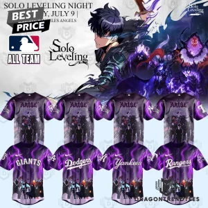 Solo Leveling x MLB All Teams Sung Jinwoo Arise Shadow Monarch Limited Edition Baseball Jersey