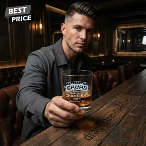 San Antonio Spurs 2026 Western Conference Champions Limited Edition Commemorative Whiskey Glass