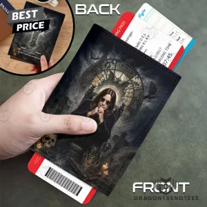 Ozzy Osbourne Black Sabbath Prince of Darkness Gothic Heavy Metal Tribute Leather Passport Cover