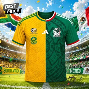 Mexico vs South Africa World Cup 2026 Bjorn Gulden Half and Half Split Soccer Jersey