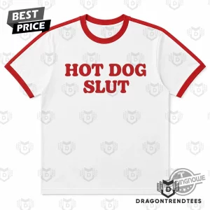 Americana Hot Dog Slut Funny 4th of July Patriotic BBQ Retro Ringer T-Shirt