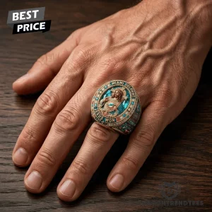Miami Dolphins Jesus Won 17-0 Fins Up Commemorative Gold Plated Championship Ring
