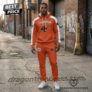 Personalized BC Lions CFL Est 1954 Custom Name Orange and White 3D Hoodie Set