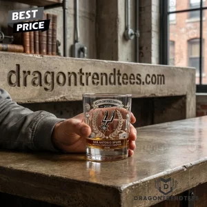 San Antonio Spurs 2026 Western Conference Champions Limited Edition Commemorative Whiskey Glass