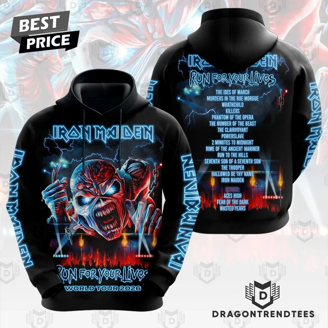 Iron Maiden Run For Your Lives World Tour 2026 Heavy Metal Band 3D All Over Print Graphic T-Shirt Iron Maiden Run For Your Lives World Tour 2026 Heavy Metal Band 3D All Over Print Graphic T-Shirt