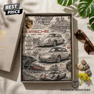 Porsche Vintage Stuttgart Heritage 911 Classic Car Retro Graphic Hawaiian Shirt